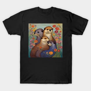 Otter Lover Cute Otter Family T-Shirt